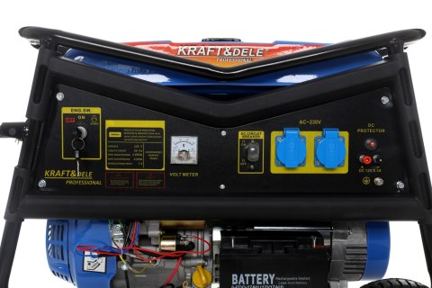 Agregat Prądotwórczy Przenośny Jednofazowy 230V/12V 5000W 7KM Kraft&Dele
