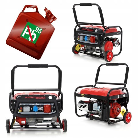 Agregat Prądotwórczy Przenośny Trójfazowy Kraft&Dele 3000 W Benzyna