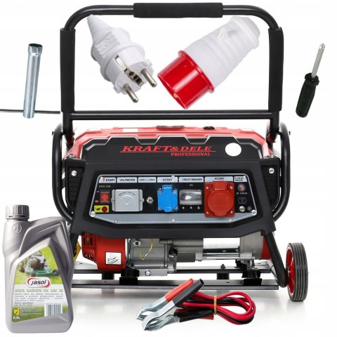 Agregat Prądotwórczy Przenośny Trójfazowy Kraft&Dele 3000 W Benzyna