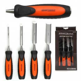 Dłuta do Drewna Kraft&Dele Zestaw 4 sztuki 6/12/19/25 mm