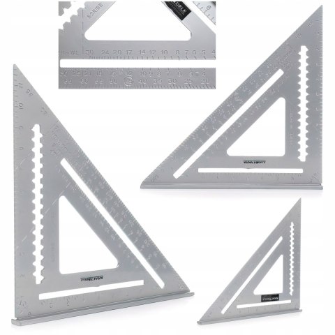 Kątownik Aluminiowy Uniwersalny Stopka Stolarski Dekarski 12" Kraft&Dele