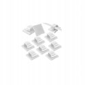 Klipsy Montażowe Samoprzylepne Kabli Przewodów 14,2x13,6 mm 10 sztuk