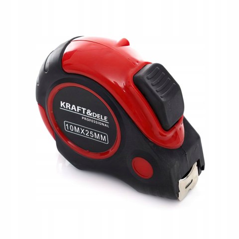 Metrówka Zwijana 5m x 25mm Stalowa Hamulec Taśma Miernicza Kraft&Dele