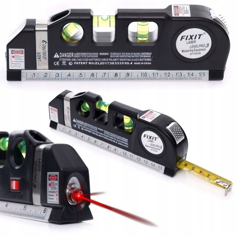 Poziomica Laserowa Libella z miarą 250 cm 2.5 m Kraft&Dele