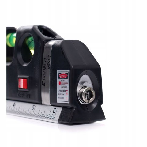 Poziomica Laserowa Libella z miarą 250 cm 2.5 m Kraft&Dele