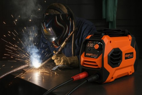 SPAWARKA INWERTOROWA INWERTEROWA 330A LCD MMA IGBT TIG LIFT MASKA PRZEWODY