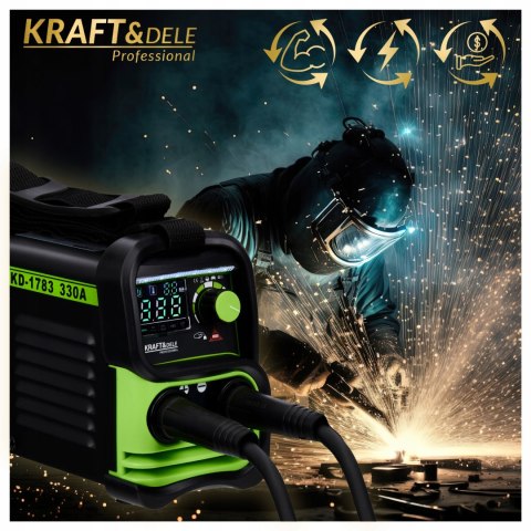 SPAWARKA INWERTOROWA INWERTEROWA 330A LCD MMA IGBT TIG LIFT MASKA PRZEWODY