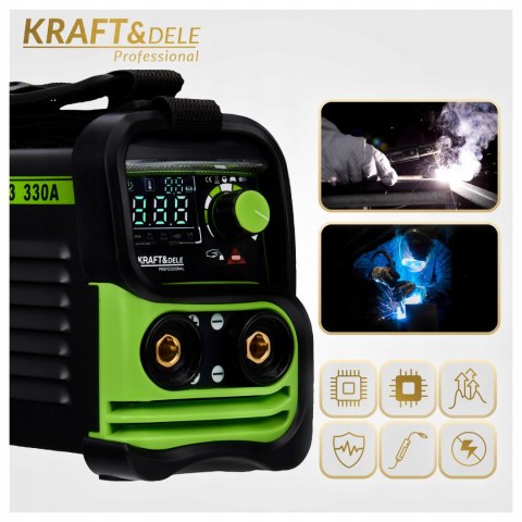 SPAWARKA INWERTOROWA INWERTEROWA 330A LCD MMA IGBT TIG LIFT MASKA PRZEWODY