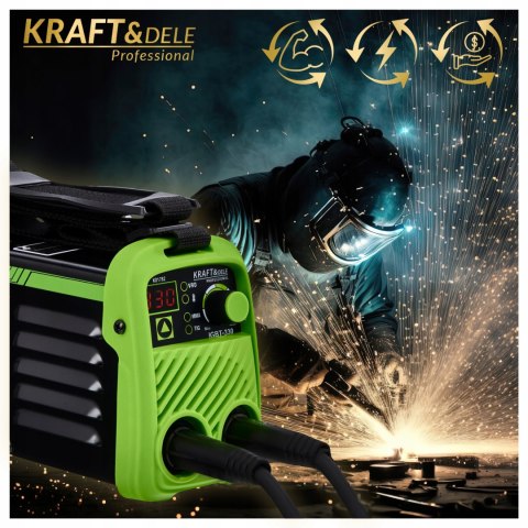 SPAWARKA INWERTOROWA INWERTEROWA 330A LCD MMA IGBT TIG LIFT MASKA PRZEWODY