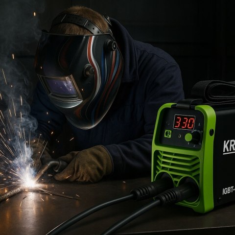 SPAWARKA INWERTOROWA INWERTEROWA 330A LCD MMA IGBT TIG LIFT MASKA PRZEWODY