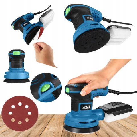 Szlifierka Mimośrodowa Sieciowa 230V 1300W 13.000 RPM 125 mm W.D.S.