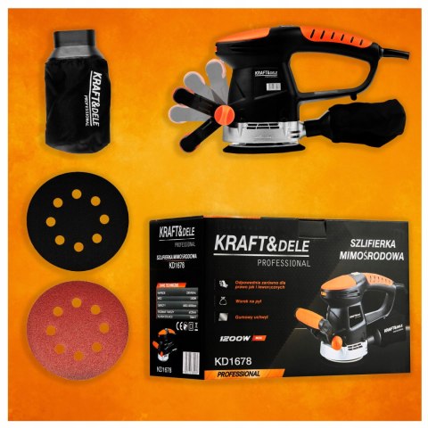 Szlifierka Mimośrodowa Sieciowa Kraft&Dele 1200 W 230 V 14.000 obr/min