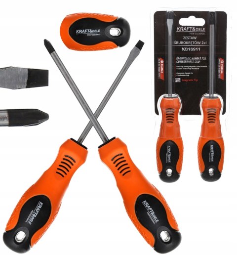 Zestaw Śrubokrętów Wkretaków 2 Sztuki Kraft&Dele