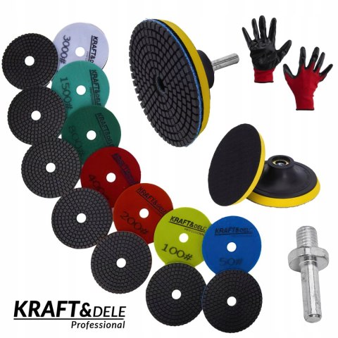 Zestaw Tarcze Diamentowe do Szlifowania Polerowaniu Gresu Ceramiki Kamienia