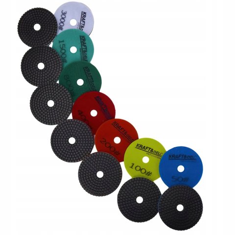 Zestaw Tarcze Diamentowe do Szlifowania Polerowaniu Gresu Ceramiki Kamienia