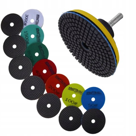 Zestaw Tarcze Diamentowe do Szlifowania Polerowaniu Gresu Ceramiki Kamienia