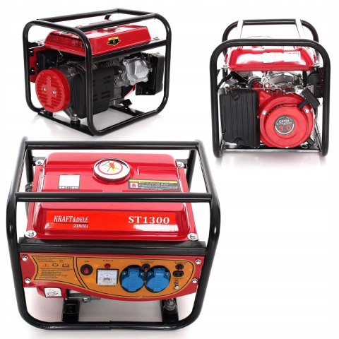 Agregat Prądotwórczy Przenośny Jednofazowy 1500W 12/230V Benzyna Kraft&Dele