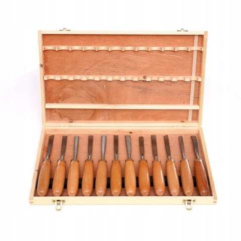 Dłuta rzeżbiarskie zestaw 12szt w walizce KD11775