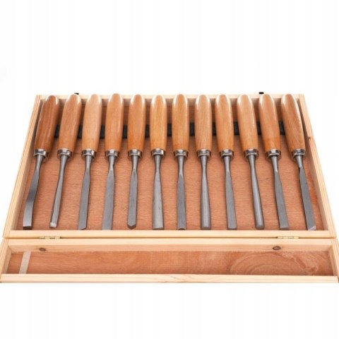 Dłuta rzeżbiarskie zestaw 12szt w walizce KD11775