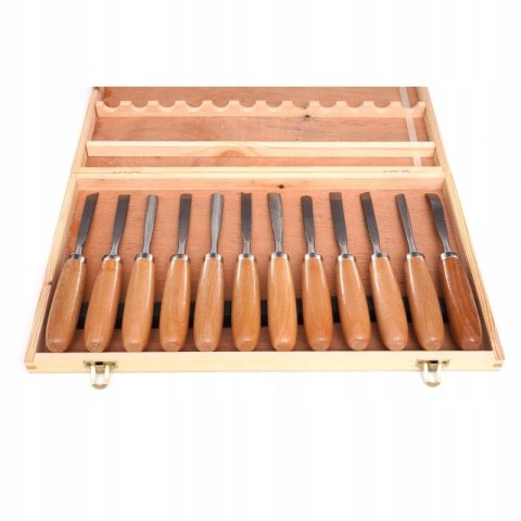 Dłuta rzeżbiarskie zestaw 12szt w walizce KD11775