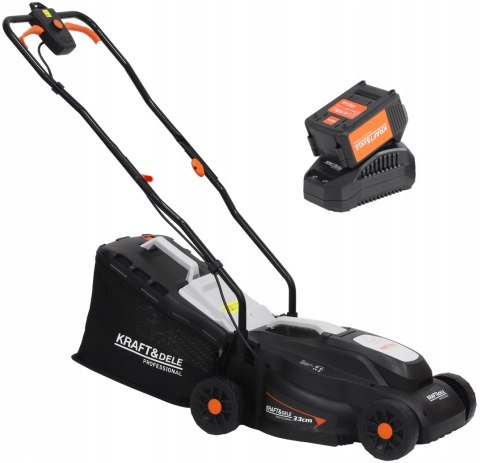 Kosiarka Akumulatorowa Elektryczna do Trawy 21V 4AH Kosz 32L Kraft&Dele