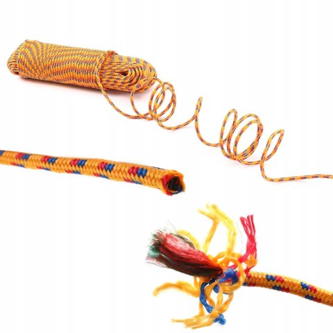 Lina Wielofunkcyjna 5 mm x 50 m Żółta Ogrodowa Namiotu KRAFT&DELE