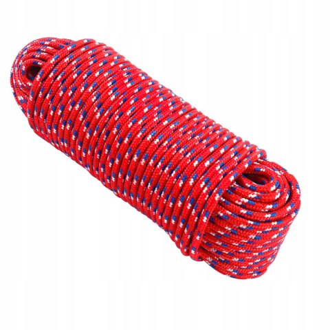 Lina Wielofunkcyjna 8 mm x 50 m Czerwona Ogrodowa Namiotu KRAFT&DELE