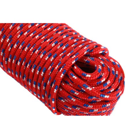 Lina Wielofunkcyjna 8 mm x 50 m Czerwona Ogrodowa Namiotu KRAFT&DELE