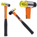Młotek Gumowo Plastikowy 30 mm FIBREGLASS Rączką 27 cm Kraft&Dele
