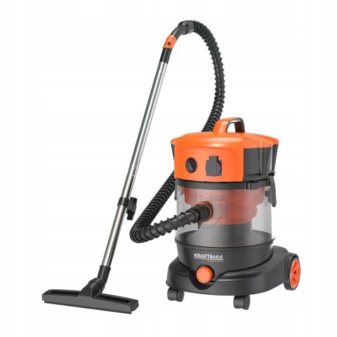 Odkurzacz Przemysłowy Bezworkowy Cyklonowy Sucho Mokro 1400W 25L Kraft&Dele