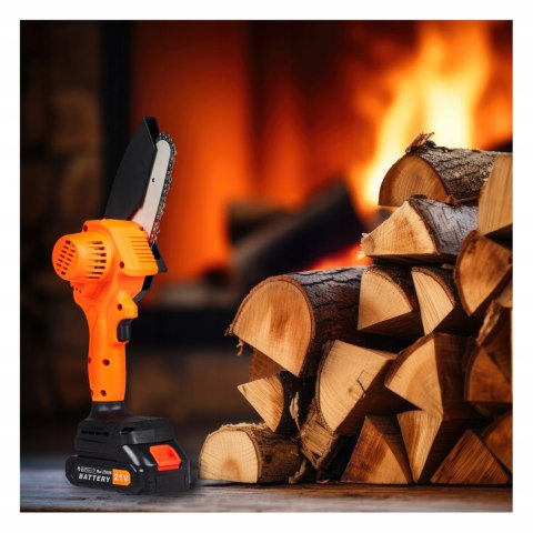 PIŁA ŁAŃCUCHOWA AKUMULATOROWA MINI MOCNA PILARKA DO DREWNA 2X AKUMULATORY