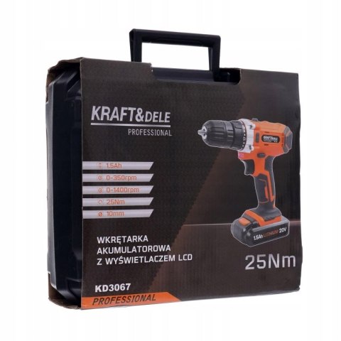 WKRĘTARKA WIERTARKA AKUMULATOROWA 20V LI-ION 2X AKU LCD WALIZKA KD3067