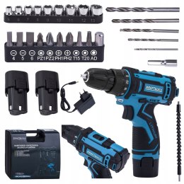 Wiertarko-Wkrętarka Akumulatorowa 18V 1,5Ah Kraft&Dele Zestaw 2x Bateria