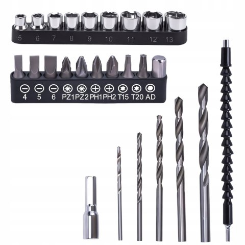 Wiertarko-Wkrętarka Akumulatorowa 18V 1,5Ah Kraft&Dele Zestaw 2x Bateria