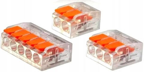 Zestaw Szybkozłączek Elektrycznych Przelotowych do Drutu 0,14-4 mm 55 Sztuk