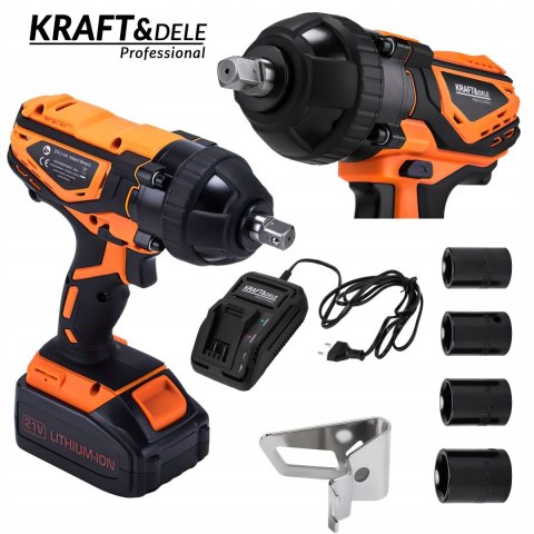 Klucz Udarowy 1/2" HEX Bezszczotkowy Akumulatorowy 21V 750Nm Kraft&Dele