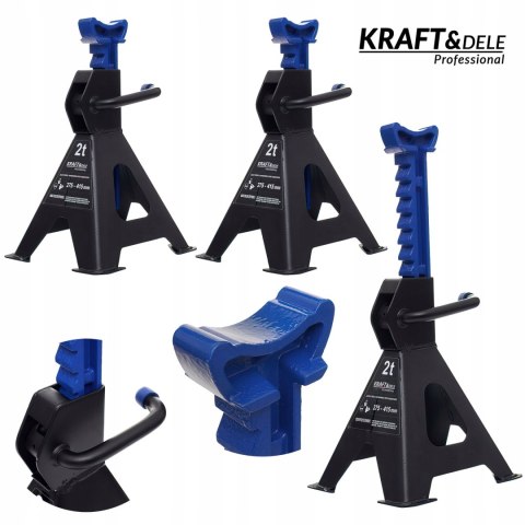 Kobyłki Samochodowe Podstawki Podpory 2T 2 Sztuki 275-415 mm Kraft&Dele