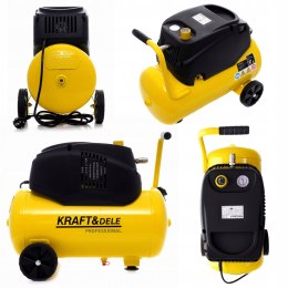 Kompresor Bezolejowy Sprężarka Kraft&Dele 24 l 8 bar 1.1KW 230V 3800 RPM