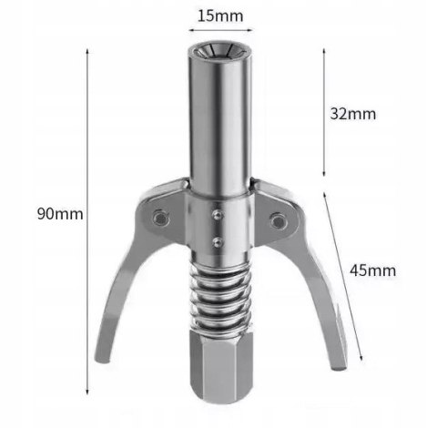 Końcówka Smarownicy M10 do Kalamitek Samoblokująca Nierdzewna Wężyk 30 cm