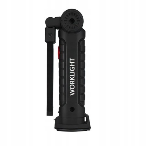 Latarka Warsztatowa Samochodowa LED USB Składana Magnes Obracana 360°
