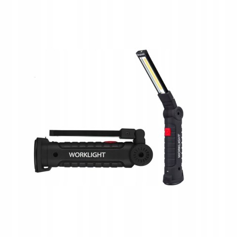 Latarka Warsztatowa Samochodowa LED USB Składana Magnes Obracana 360°