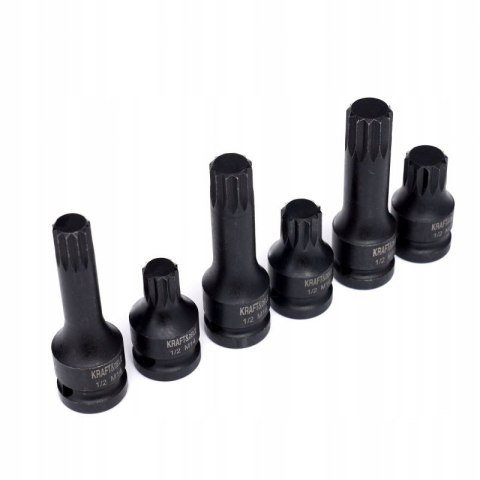 Nasadki Udarowe 1/2" 6 szt. 6-kątne M14 M16 M18 Walizka KRAFT&DELE
