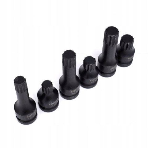 Nasadki Udarowe 1/2" 6 szt. 6-kątne M14 M16 M18 Walizka KRAFT&DELE