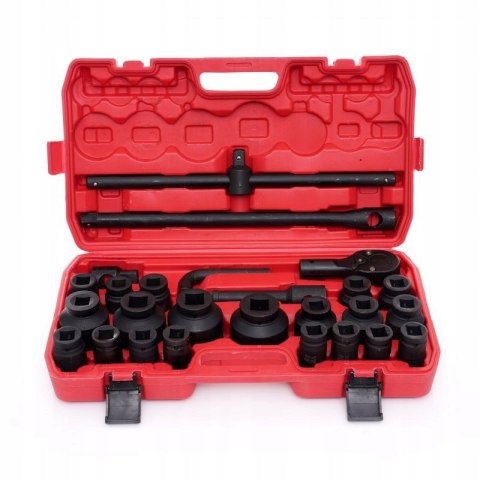 Nasadki Udarowe Wzmocnione Klucze Udarowe 3/4" 6 KĄTNE 26 sztuk Kraft&Dele