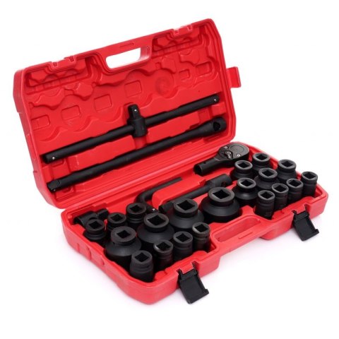 Nasadki Udarowe Wzmocnione Klucze Udarowe 3/4" 6 KĄTNE 26 sztuk Kraft&Dele
