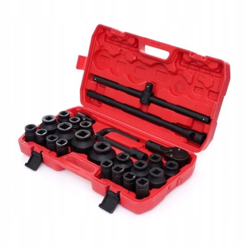 Nasadki Udarowe Wzmocnione Klucze Udarowe 3/4" 6 KĄTNE 26 sztuk Kraft&Dele