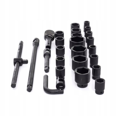 Nasadki Udarowe Wzmocnione Klucze Udarowe 3/4" 6 KĄTNE 26 sztuk Kraft&Dele