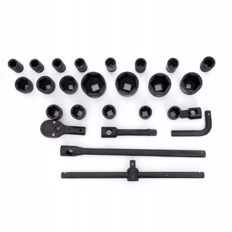 Nasadki Udarowe Wzmocnione Klucze Udarowe 3/4" 6 KĄTNE 26 sztuk Kraft&Dele