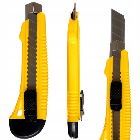 Nóż do tapet łamany 18mm żółty Kraft&dele KD10965