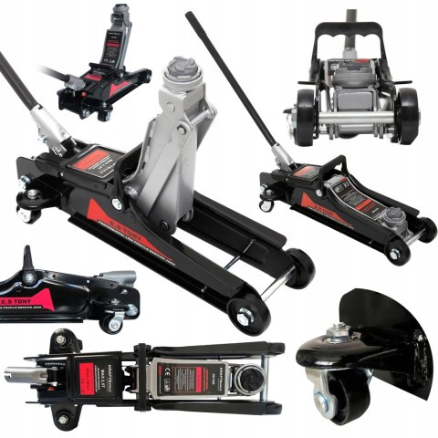 PODNOŚNIK SAMOCHODOWY Niskoprofilowy ŻABA LEWAREK GUMA 2.5T ZAKRES 90-340MM